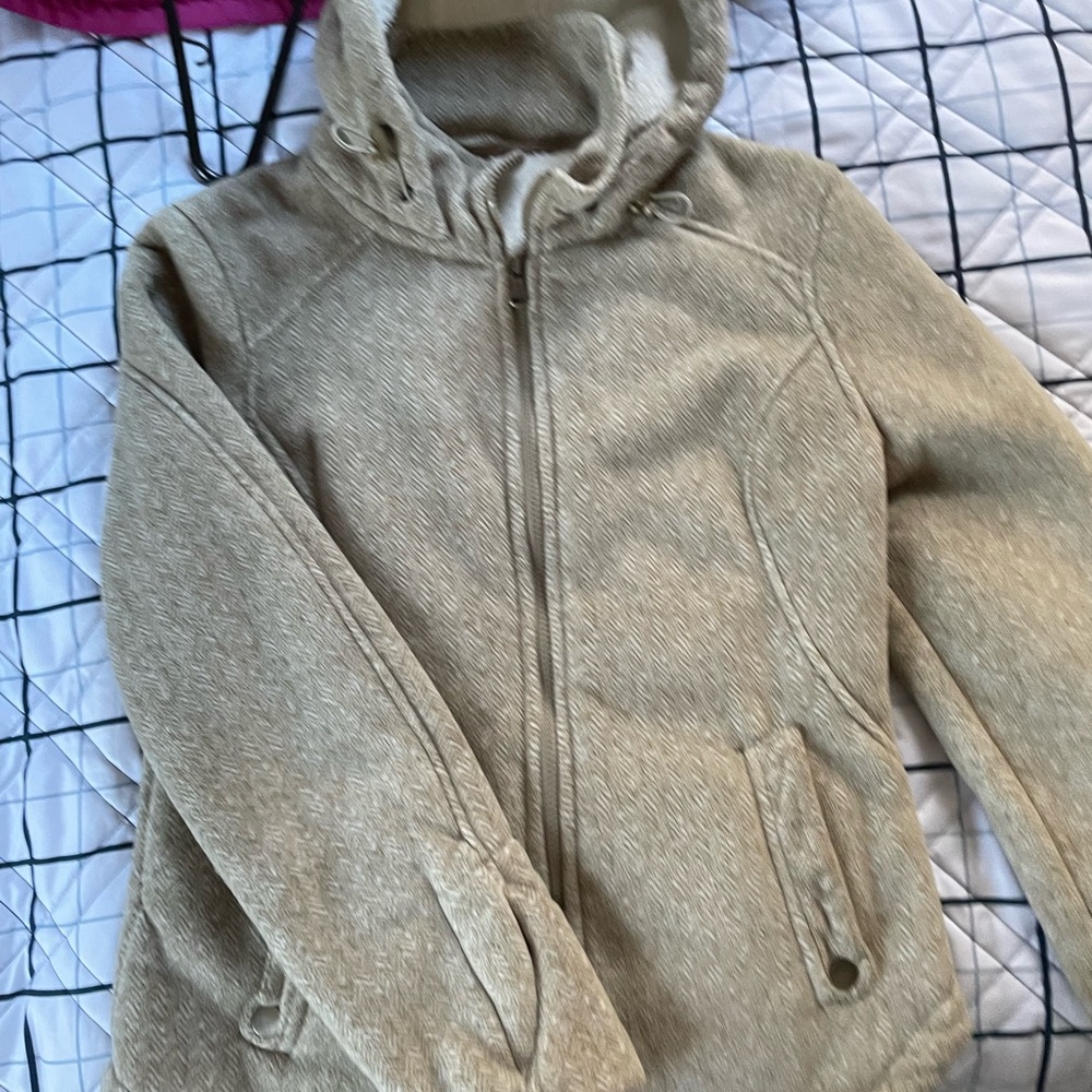 Cozy Beige Hooded Jacket